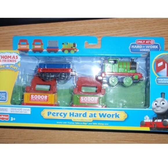 Thomas & Friends Take n Play Along 2009 Percy Hard At Work Construction Train - Picture 12 of 12